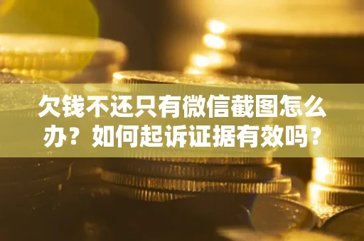 济南欠钱不还只有微信截图怎么办？如何起诉证据有效吗？