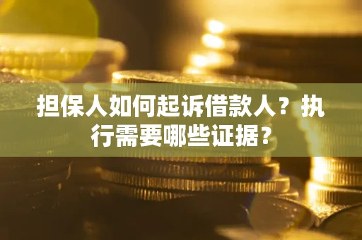 济南担保人如何起诉借款人？执行需要哪些证据？