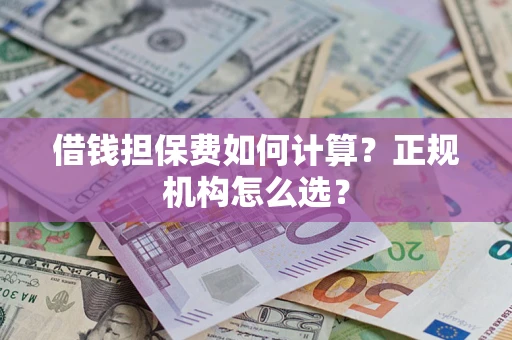 济南借钱担保费如何计算？正规机构怎么选？