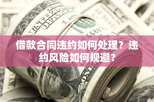 济南借款合同违约如何处理？违约风险如何规避？